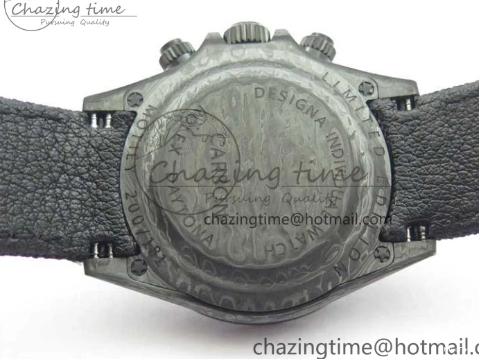 MiroTime 0124 Stretchable Daytona DIW All Black Carbon Noob 1:1 Best Edition Black Dial on Black Nylon Strap SA 2582